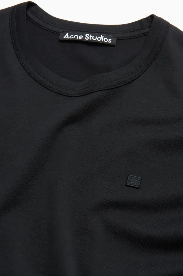Women Crew Neck Tshirt Regular Fit Black Acne Studios Tshirts
