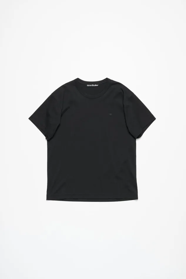 Women Crew Neck Tshirt Regular Fit Black Acne Studios Tshirts