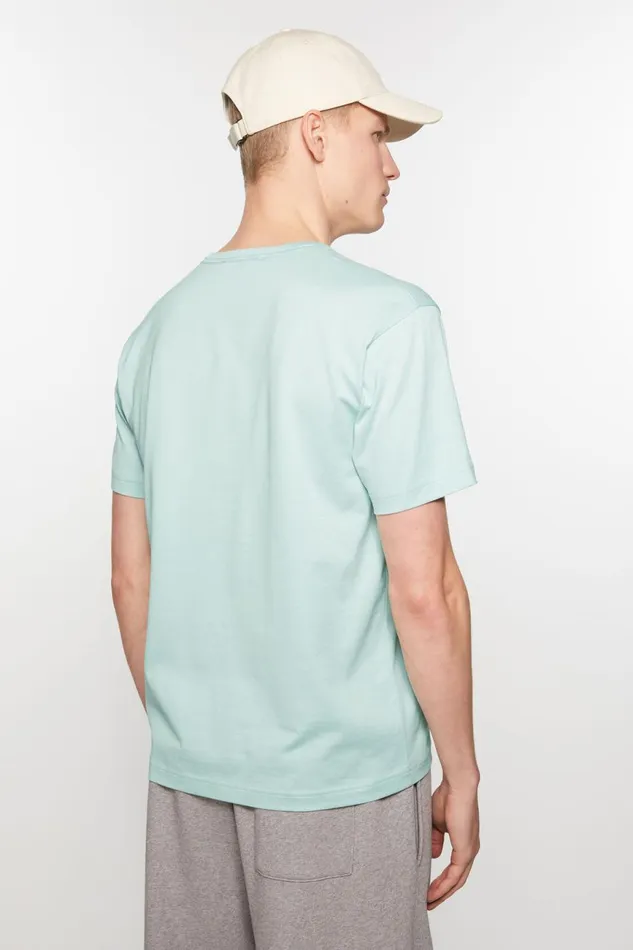 Women Crew Neck Tshirt Regular Fit Dusty Blue Acne Studios Tshirts