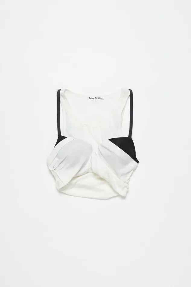 Women Cropped Tshirt White Acne Studios Tshirts