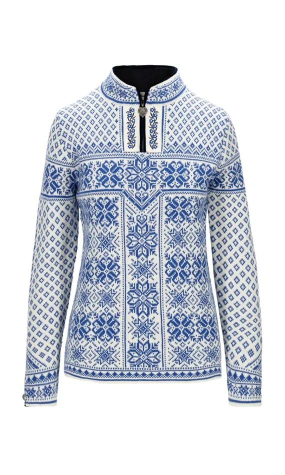 Women Dale Of Norway Halfzip Peace Knit Sweater