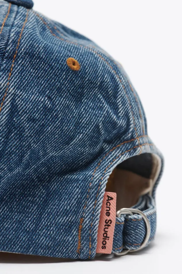 Women Denim Cap Mid Blue Acne Studios Hats