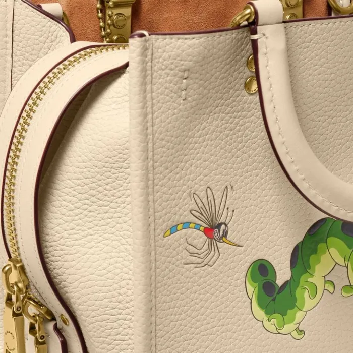 Women Disney X Coach Rogue 25 In Regenerative Leather With Mickey Mouse And Caterpillar Brassivory Coach Satchels and Top Handles