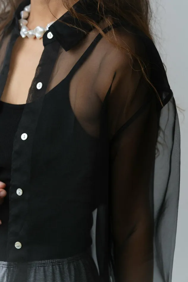 Women DONNI Tops The Organza Shirt