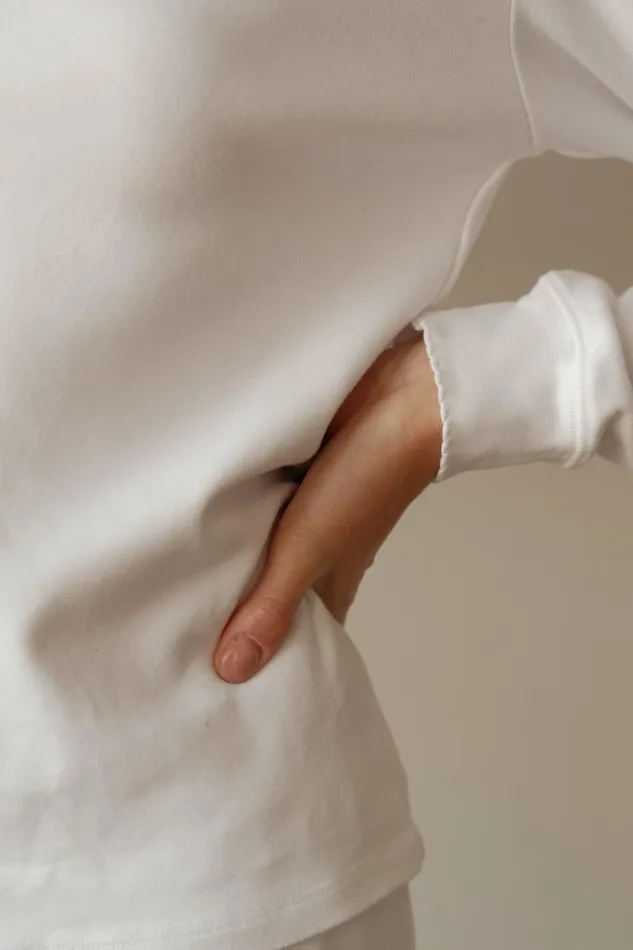 Women DONNI Tops The Scallop Henley Powder
