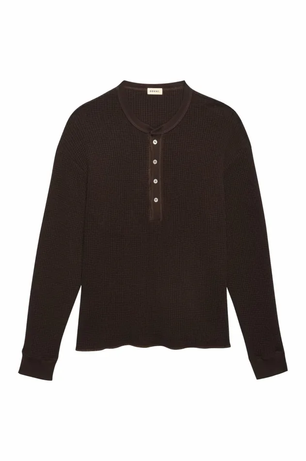Women DONNI Tops The Thermal Henley