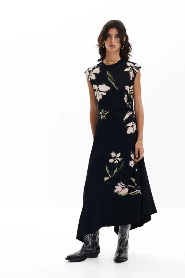 Women Dresses And Jumpsuits Desigual Asymmetric Floral Dress