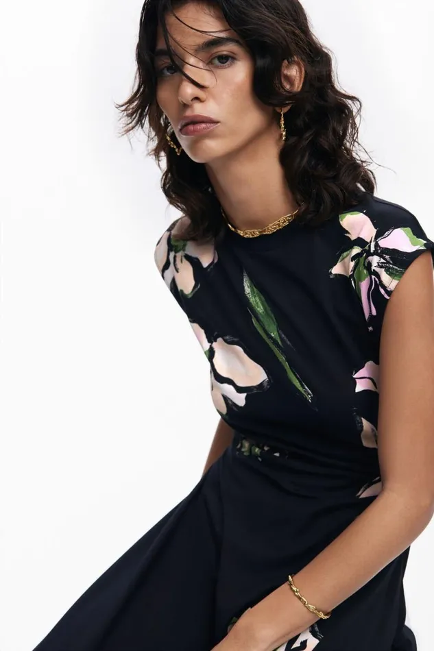 Women Dresses And Jumpsuits Desigual Asymmetric Floral Dress