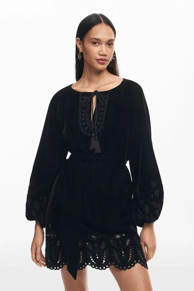 Women Dresses And Jumpsuits Desigual Embroidered Mini Dress