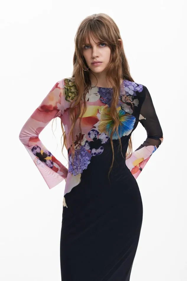 Women Dresses And Jumpsuits Desigual Floral Midi Dress