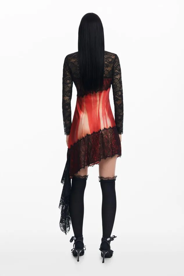Women Dresses And Jumpsuits Desigual Mara Escot Combined Dress
