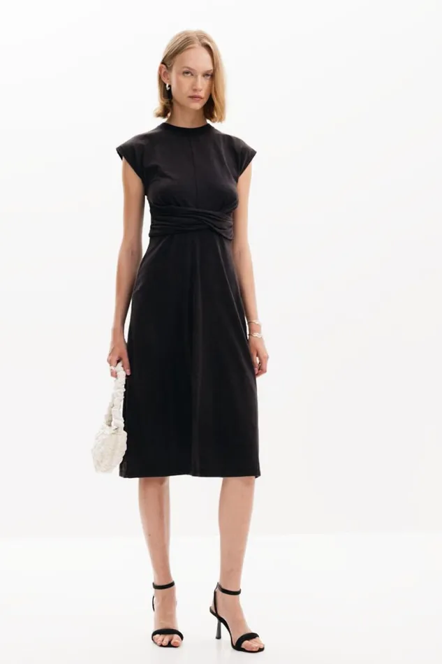 Women Dresses And Jumpsuits Desigual Ruched Midi Dress