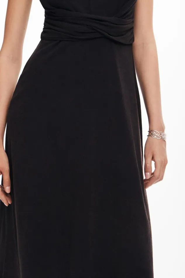 Women Dresses And Jumpsuits Desigual Ruched Midi Dress