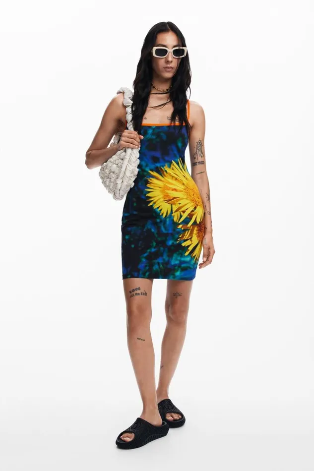 Women Dresses And Jumpsuits Desigual Sunflower Midi Dress
