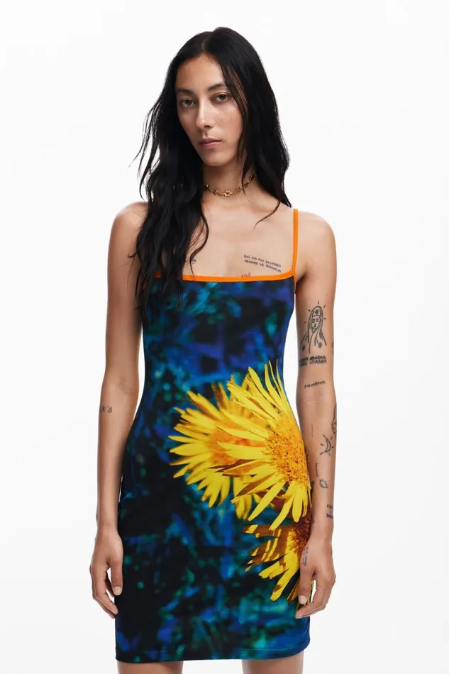 Women Dresses And Jumpsuits Desigual Sunflower Midi Dress
