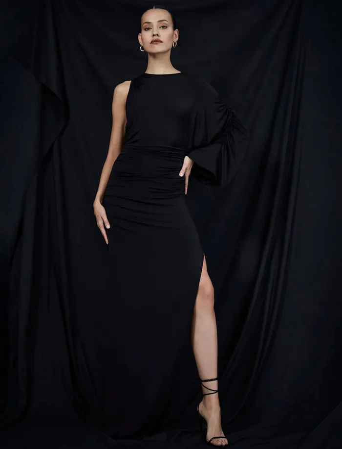 Women Dresses BCBG Black Merritt Evening Gown Black