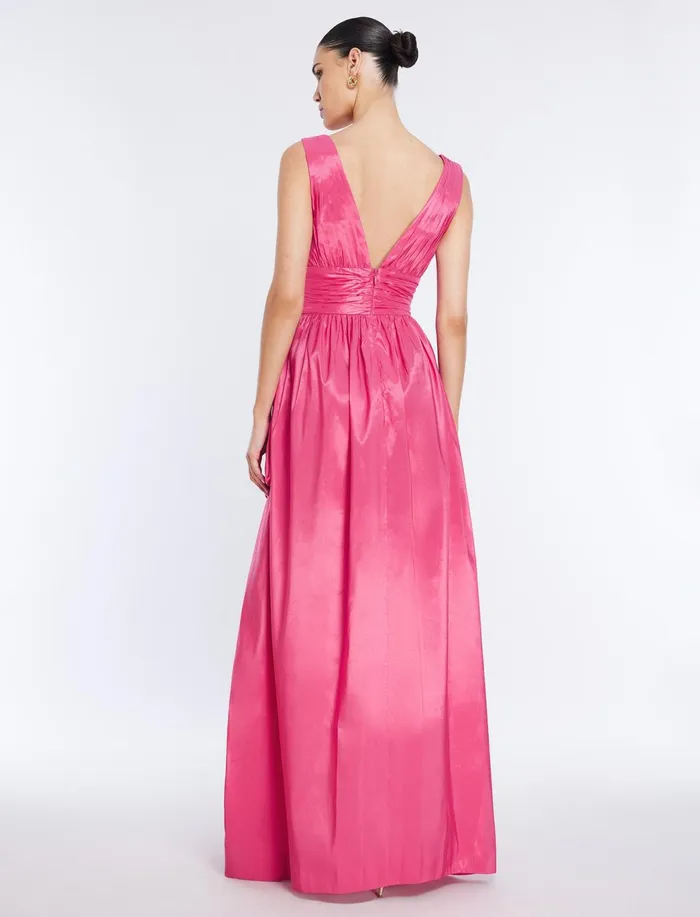 Women Dresses BCBG Phoenix Plunging VNeck Gown Bright Rose
