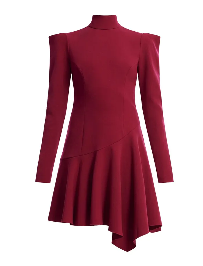 Women Dresses BCBG Pink Guinevere NeckTie Mini Dress Granite