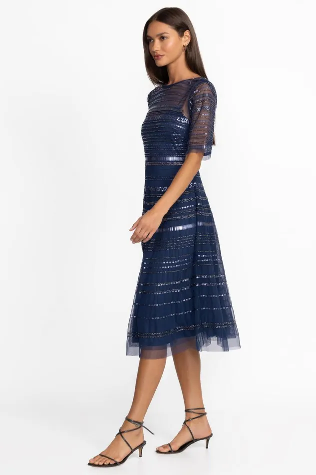 Women Dresses Johnny Was BEAD FEST DRESS Navy Women Dresses Johnny Was BEAD FEST DRESS Navy