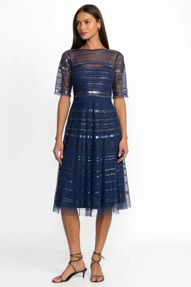 Women Dresses Johnny Was BEAD FEST DRESS Navy Women Dresses Johnny Was BEAD FEST DRESS Navy