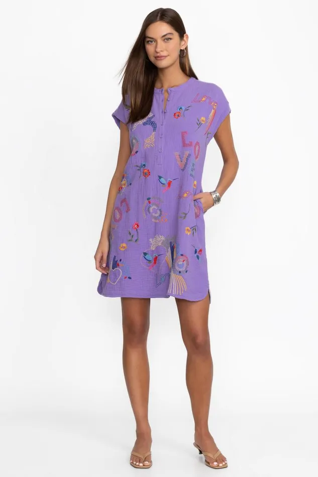Women Dresses Johnny Was MISHTI DRESS Paisley Purple