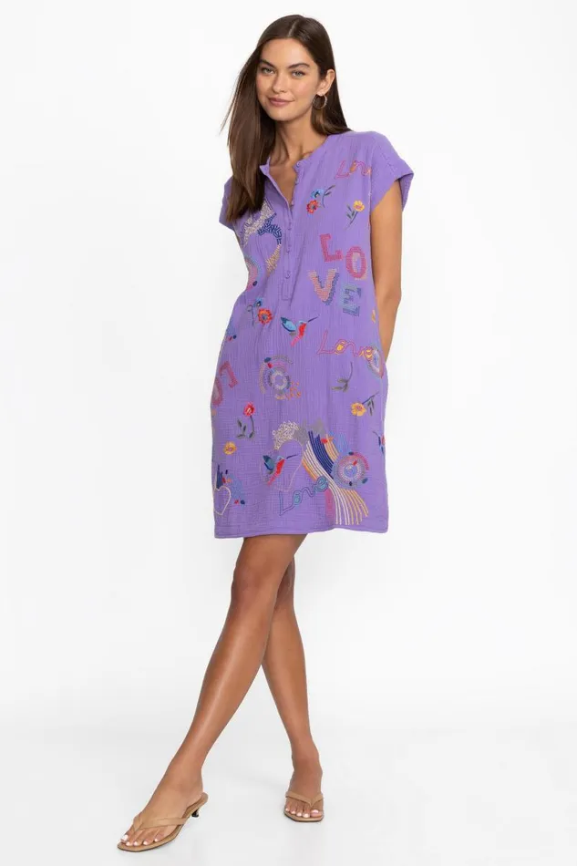 Women Dresses Johnny Was MISHTI DRESS Paisley Purple