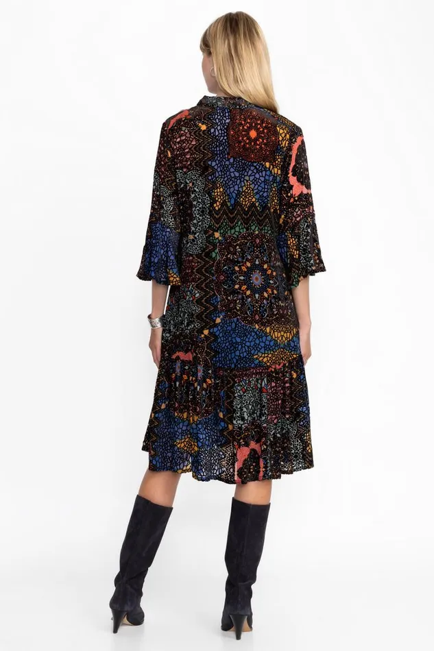 Women Dresses Johnny Was NASH MIDI BURNOUT DRESS Nava Burnout Women Dresses Johnny Was NASH MIDI BURNOUT DRESS Nava Burnout