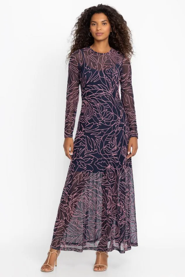 Women Dresses Johnny Was SUMNER PANEL MAXI DRESS Sapphire Blue Women Dresses Johnny Was SUMNER PANEL MAXI DRESS Sapphire Blue