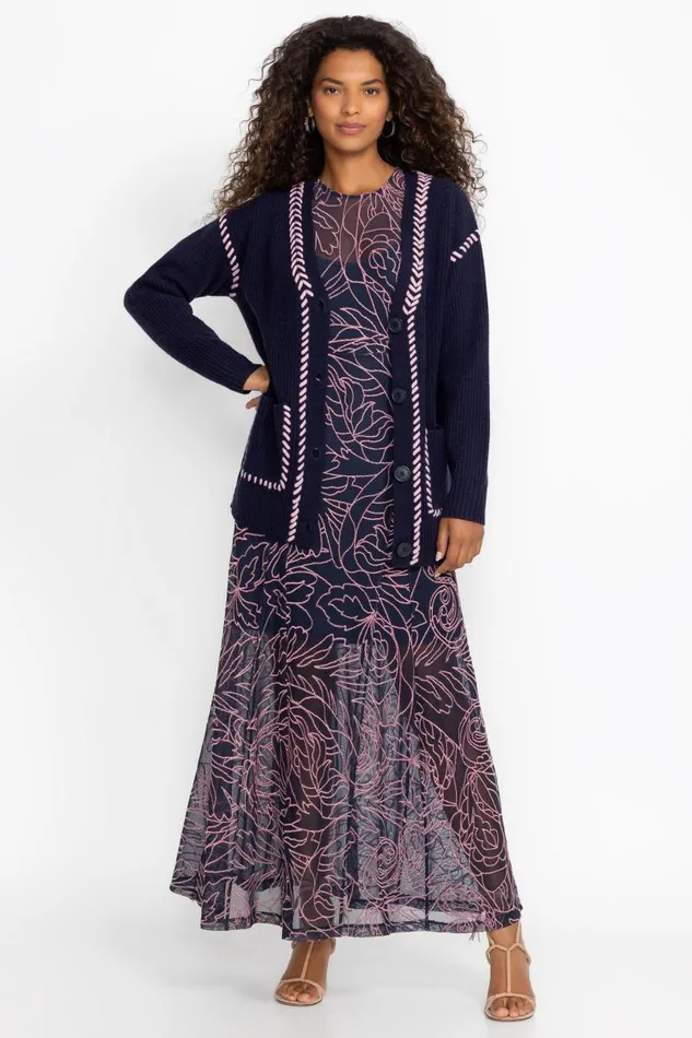 Women Dresses Johnny Was SUMNER PANEL MAXI DRESS Sapphire Blue Women Dresses Johnny Was SUMNER PANEL MAXI DRESS Sapphire Blue