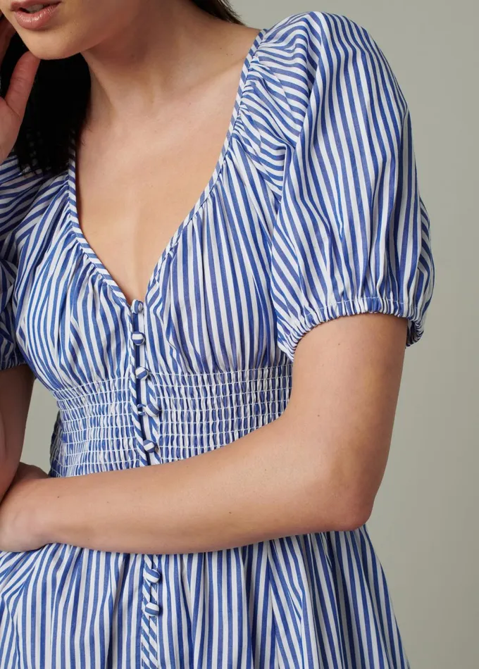 Women Dresses Jumpsuits Joe039s Jeans THE MONET DRESS Navy White Stripe
