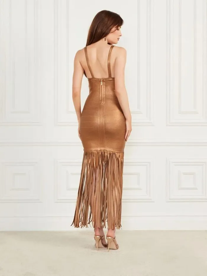 Women Dresses Marciano Gold Muse Bandage Gown New Lime