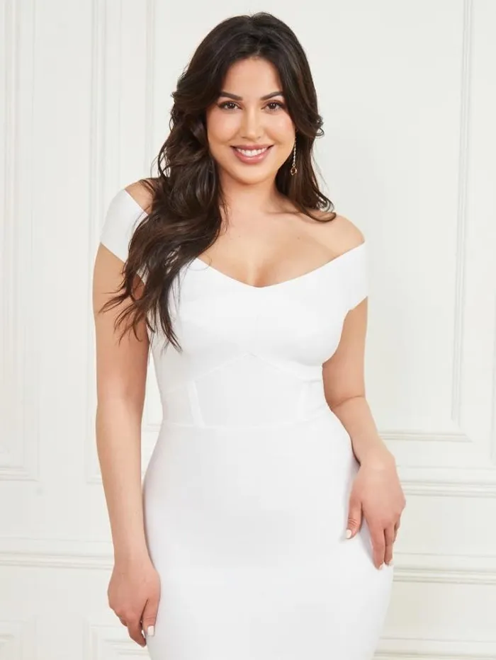 Women Dresses Marciano Rachel Bandage Dress Blanc Pur
