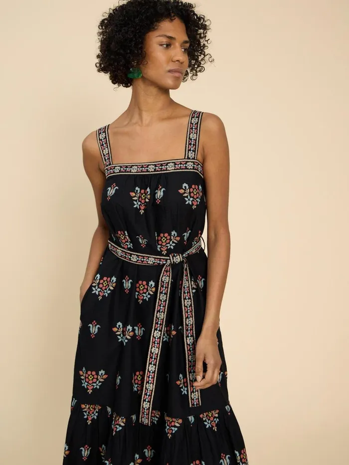 Women DRESSES White Stuff Fiona Maxi Dress Black Print Women DRESSES White Stuff Fiona Maxi Dress Black Print