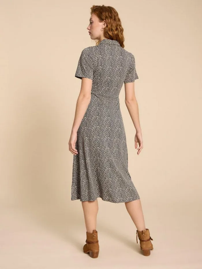 Women DRESSES White Stuff Rua Jersey Print Midi Dress Black Print Women DRESSES White Stuff Rua Jersey Print Midi Dress Black Print