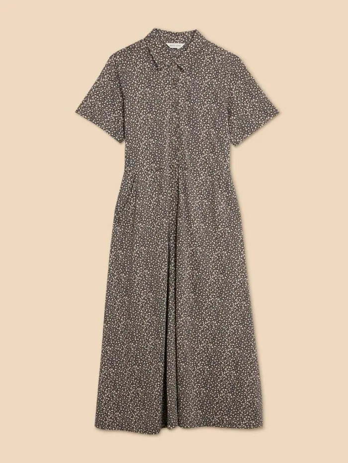 Women DRESSES White Stuff Rua Jersey Print Midi Dress Black Print Women DRESSES White Stuff Rua Jersey Print Midi Dress Black Print