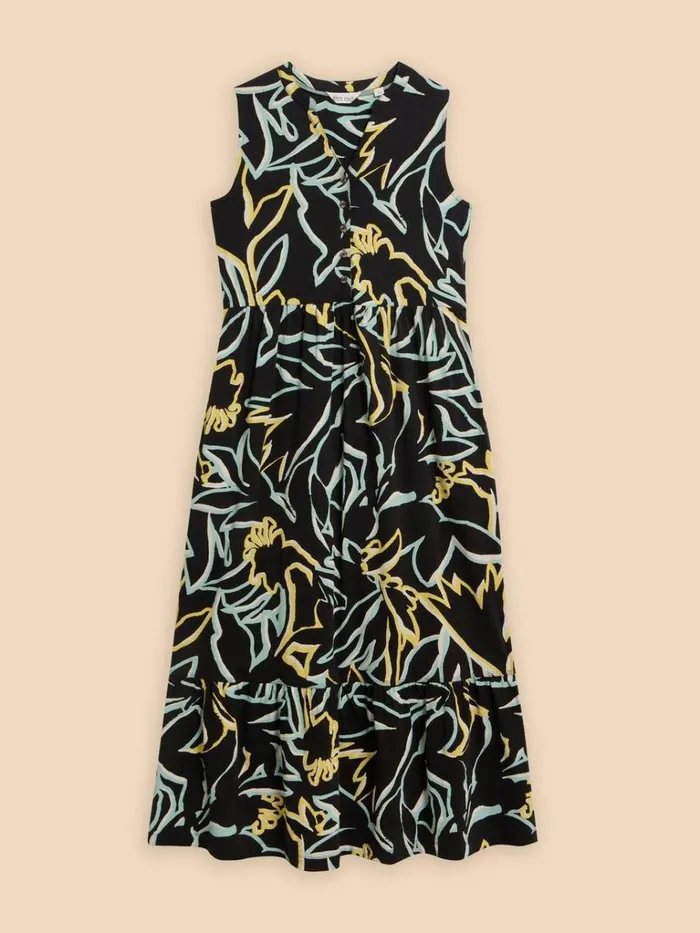 Women DRESSES White Stuff Sonia Jersey Maxi Dress Black Print Women DRESSES White Stuff Sonia Jersey Maxi Dress Black Print