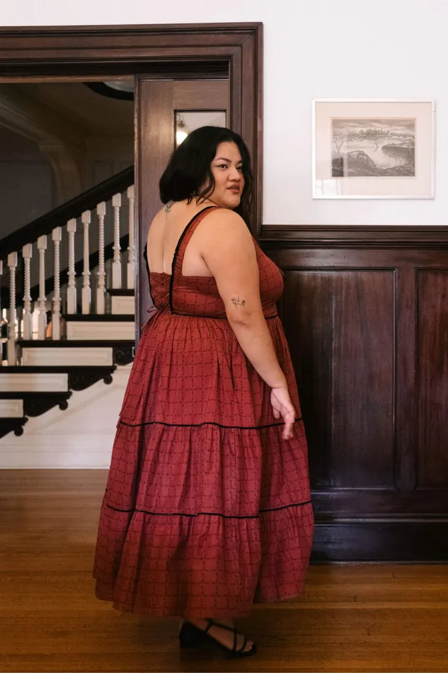 Women Extended Sizing Christy Dawn The Adele Dress Extended Crimson Trellis Women Extended Sizing Christy Dawn The Adele Dress Extended Crimson Trellis