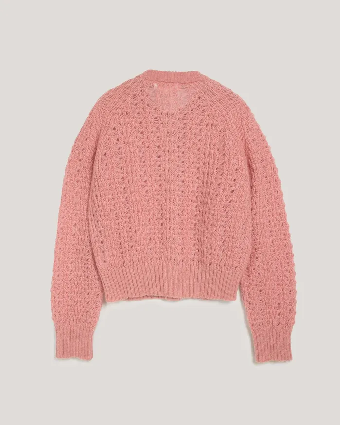 Women Foxtail Cardigan Pink YMC Knitwear