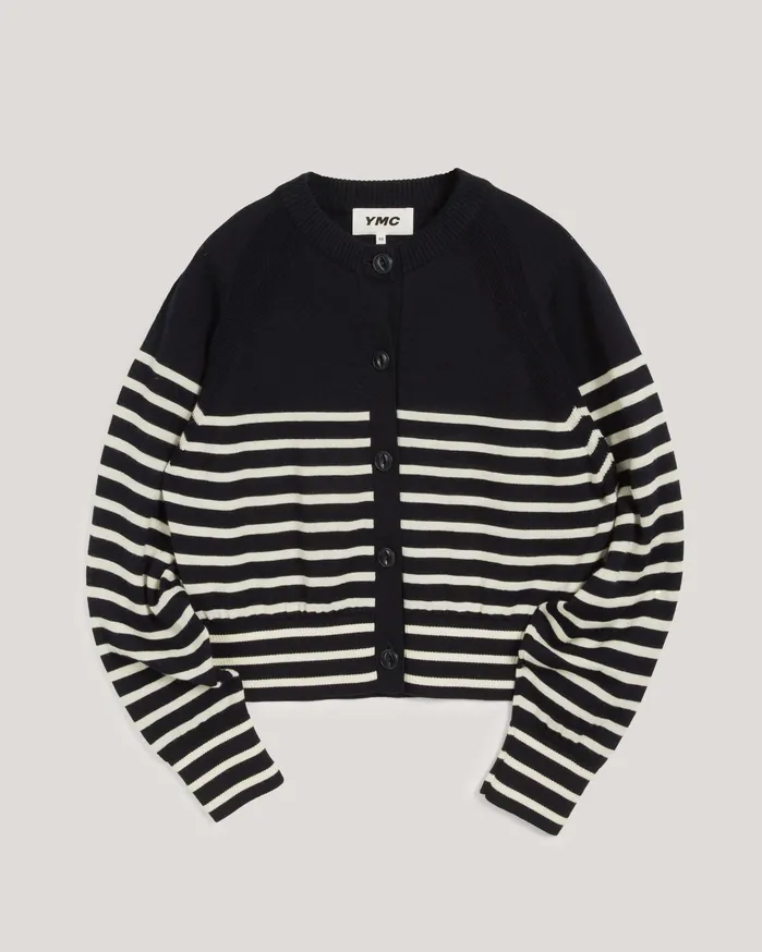 Women Foxtail Stripe Cardigan Multi YMC Knitwear