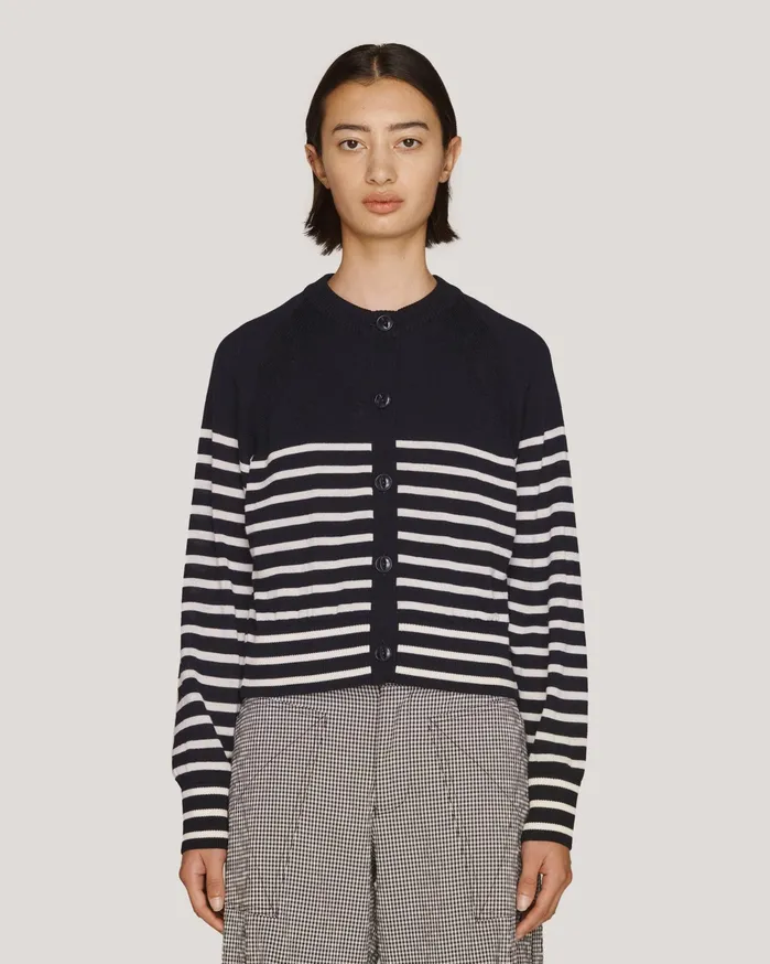 Women Foxtail Stripe Cardigan Multi YMC Knitwear