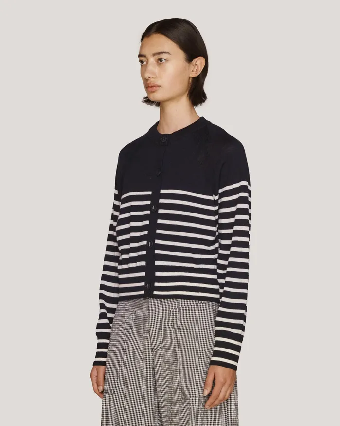 Women Foxtail Stripe Cardigan Multi YMC Knitwear