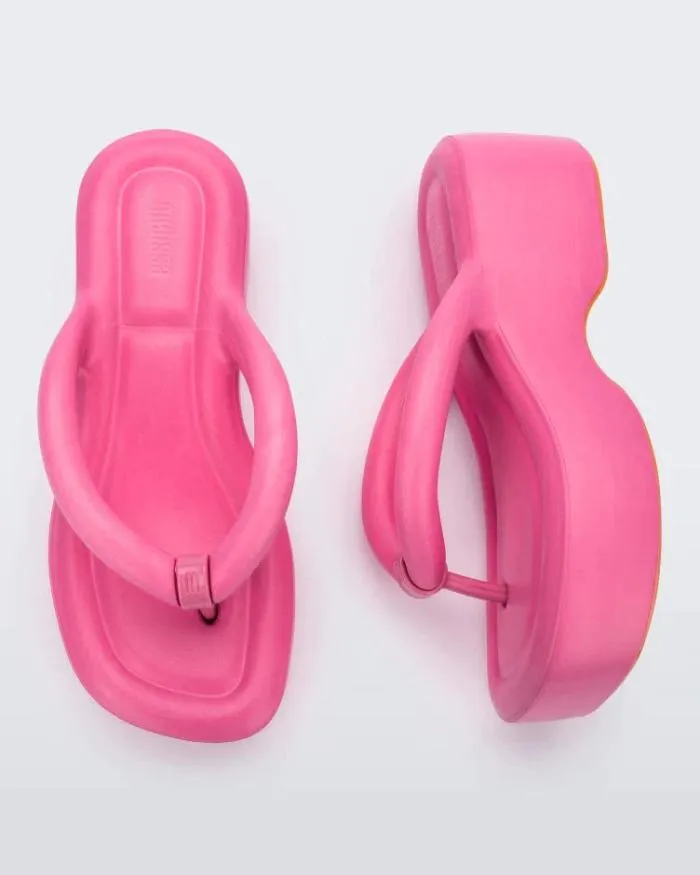 Women Free Platform Pink Melissa Flip Flops