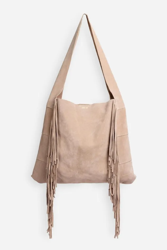 Women Handbags Johnny Was ITALIAN SUEDE FRINGE HOBO Shell