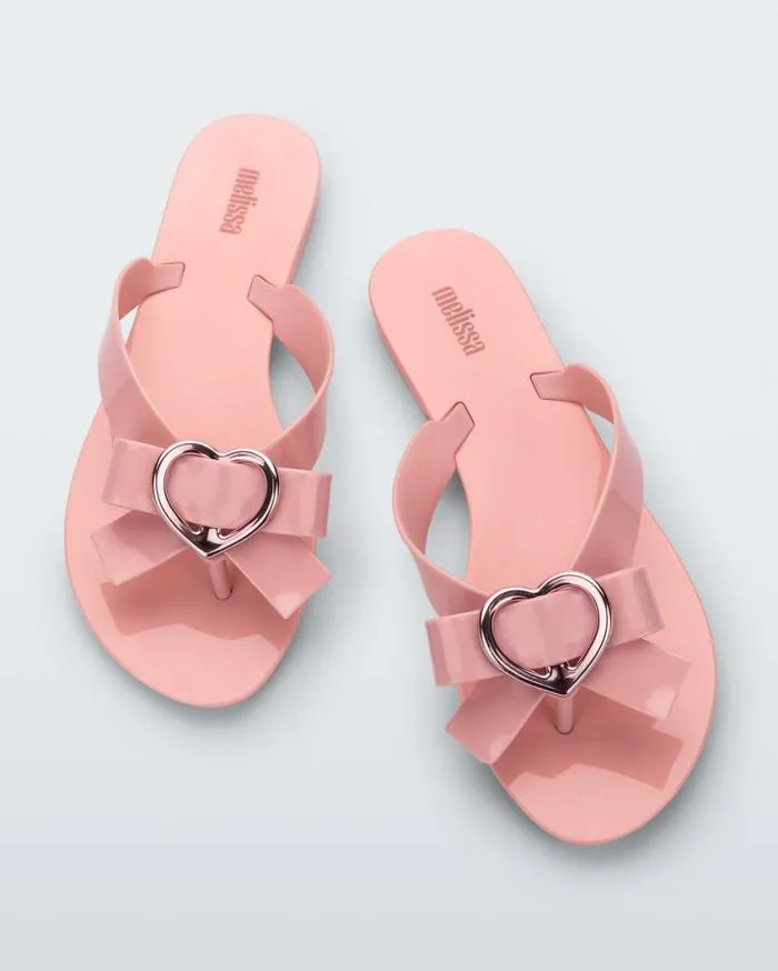 Women Harmonic Heart Pink Melissa Flip Flops