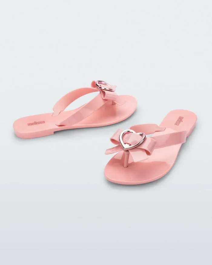 Women Harmonic Heart Pink Melissa Flip Flops