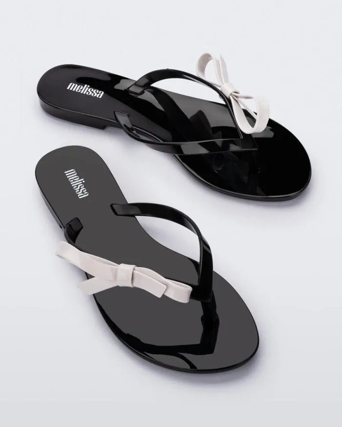 Women Harmonic Sweet Blackwhite Melissa Flip Flops