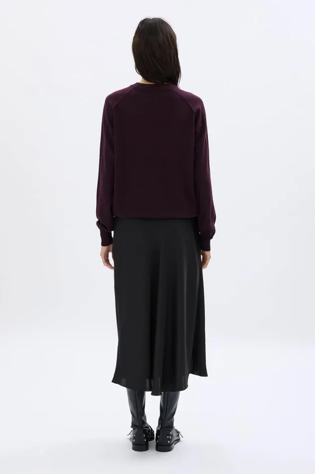 Women Heart Charm Crewneck Sweater Purple Purple Sonia Rykiel Sweaters