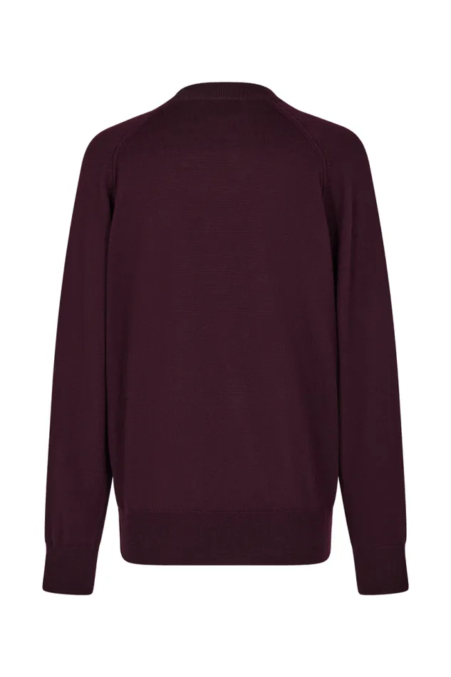 Women Heart Charm Crewneck Sweater Purple Purple Sonia Rykiel Sweaters