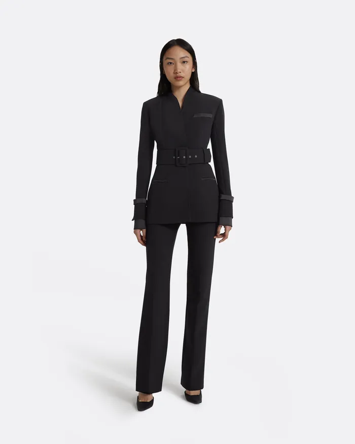 Women Heather Black Jacket Black Jackets and Coats Safiyaa