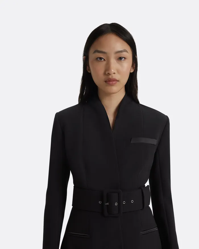 Women Heather Black Jacket Black Jackets and Coats Safiyaa